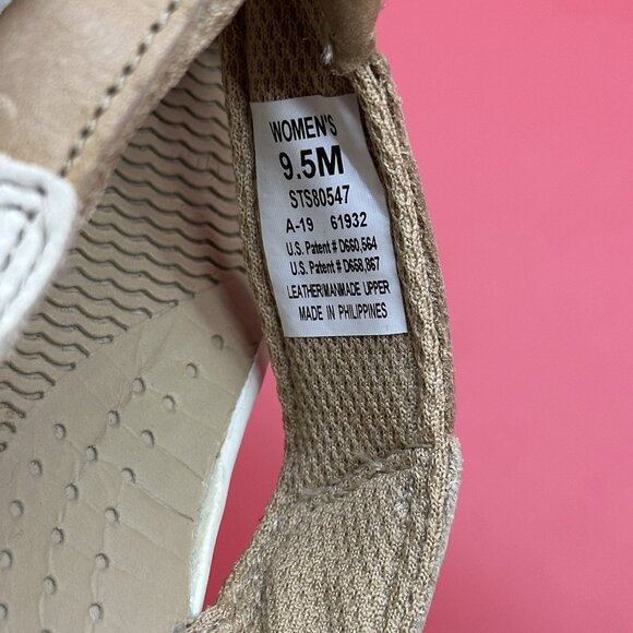 Sperry TopSider Seafish Beige Leather Thong Sandals Flip Flops Women's Size 9.5M - Picture 8 of 8